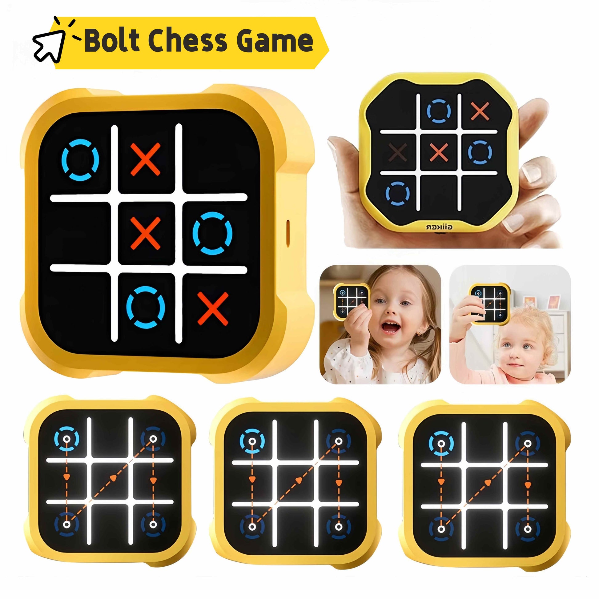 Juego Tres en Raya Montessori Portátil para Niños y Adultos