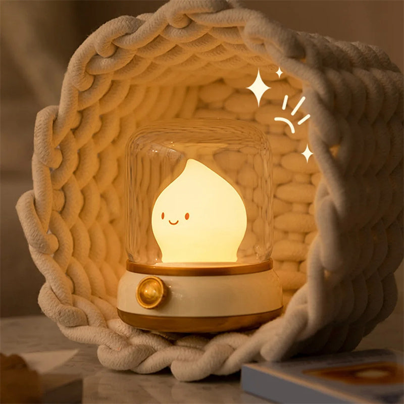 Lámpara Decorativa Portátil Estilo Retro con Luz Ambiental Regulable