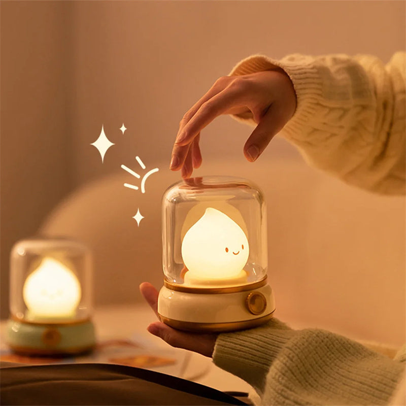 Lámpara Decorativa Portátil Estilo Retro con Luz Ambiental Regulable