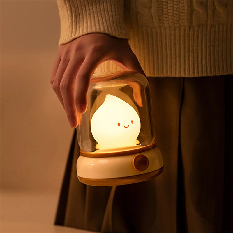 Lámpara Decorativa Portátil Estilo Retro con Luz Ambiental Regulable